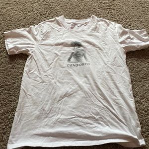 White censored tshirt